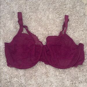Adore Me Lace Underwire Bra - Rich Burgundy
